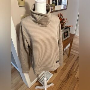 L.L. Bean Cowl Neck Sweater in Beige